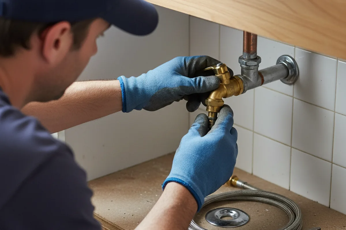 Shutoff valve and fitting work during Emergency Plumbing in Seven Springs